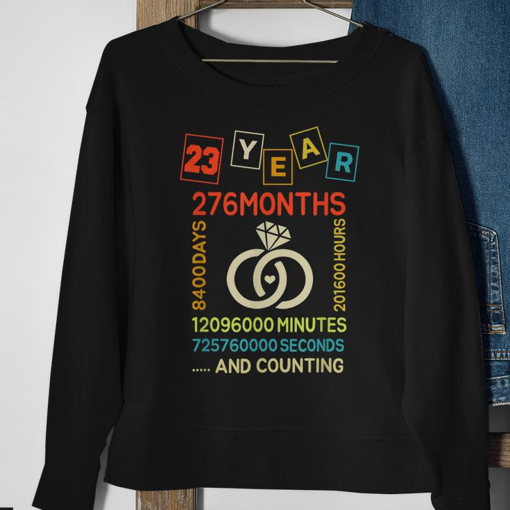 23 Years 276 Months 23Rd Wedding Anniversary Couples Parents Sweatshirt Gifts for Old Women
