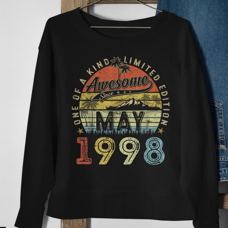 25 Year Old Awesome Since May 1998 25Th Birthday Sweatshirt Gifts for Old Women
