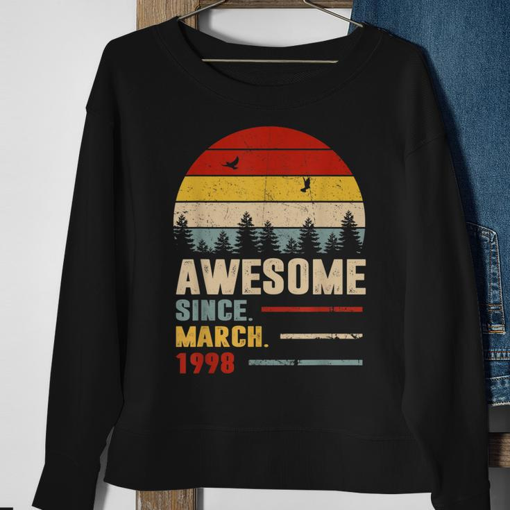 25 Years Old Funny Awesome Since March 1998 25Th Birthday Sweatshirt Gifts for Old Women