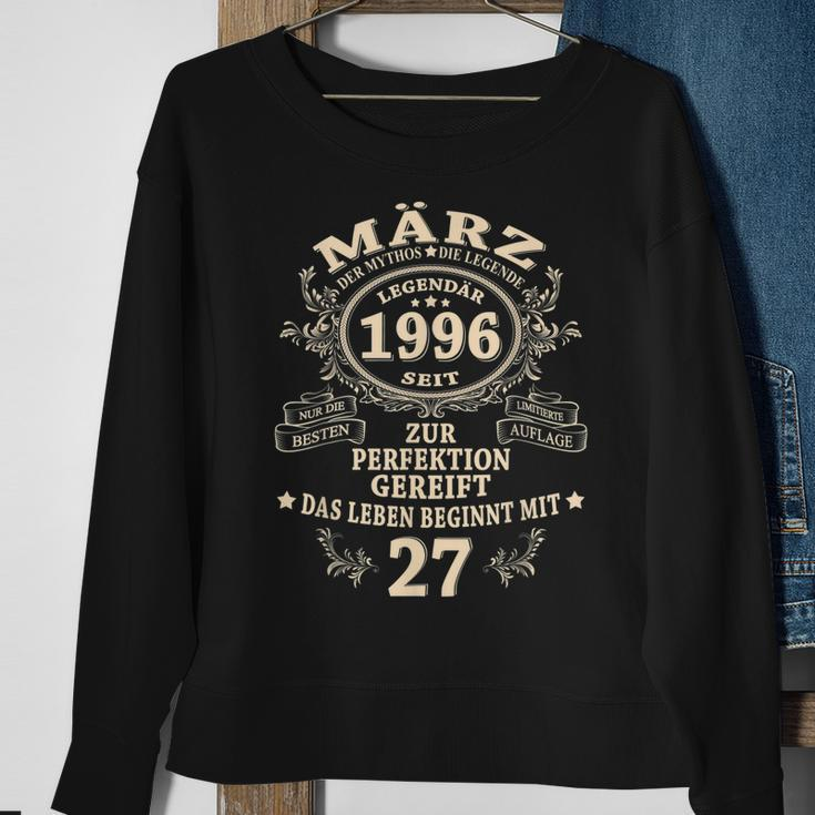 27 Geburtstag Geschenk Mann Mythos Legende März 1996 Sweatshirt Geschenke für alte Frauen