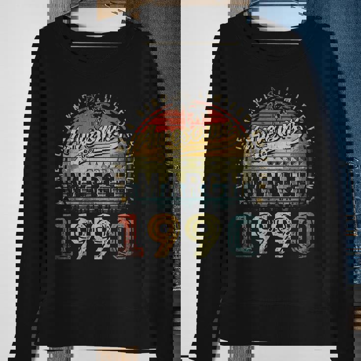 33 Year Old Awesome Since March 1990 33Rd Birthday Sweatshirt Gifts for Old Women