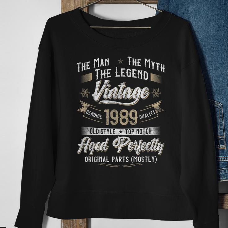 34. Geburtstag Herren Sweatshirt Mythos Legende 1989 Vintage Geschenke für alte Frauen