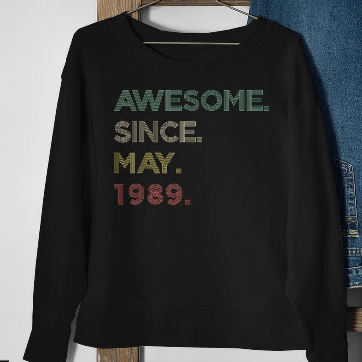 34 Year Old Awesome Since May 1989 34Th Birthday Sweatshirt Gifts for Old Women