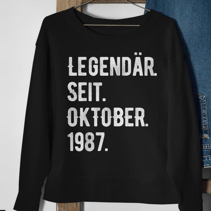 36 Geburtstag Geschenk 36 Jahre Legendär Seit Oktober 1987 Sweatshirt Geschenke für alte Frauen