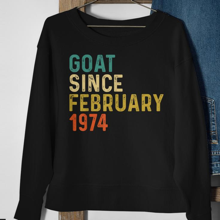 48 Geburtstag 48 Jahre Alte Ziege Seit Februar 1974 Sweatshirt Geschenke für alte Frauen