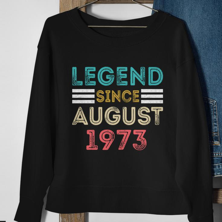 49Th Birthday Gifts Legend Since August 1973 49 Year Old Sweatshirt Gifts for Old Women