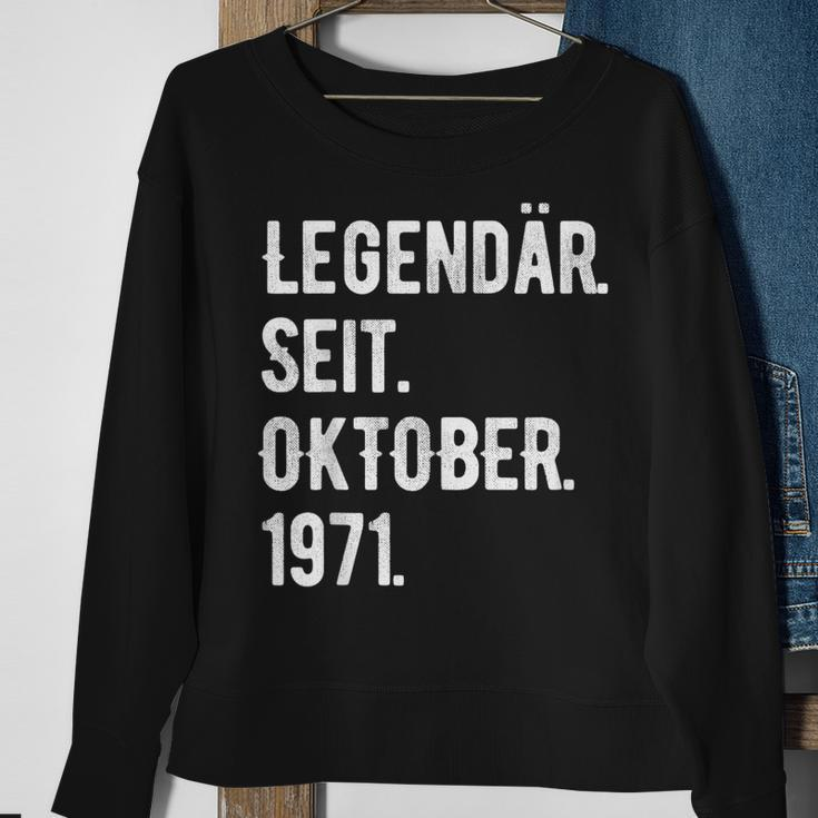 52 Geburtstag Geschenk 52 Jahre Legendär Seit Oktober 1971 Sweatshirt Geschenke für alte Frauen