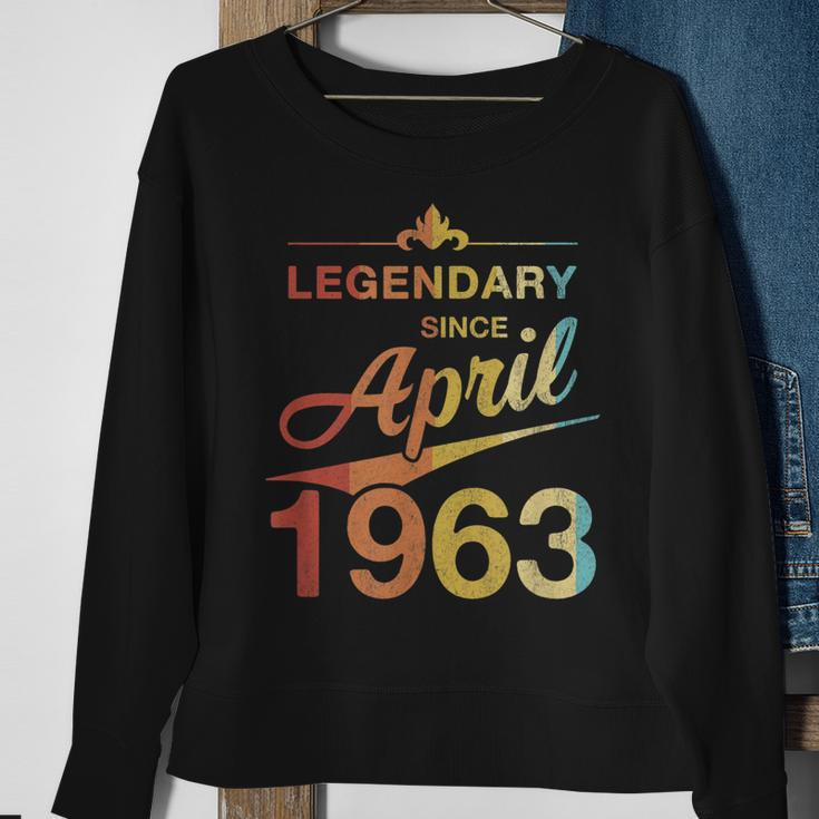 60 Geburtstag 60 Jahre Alt Legendär Seit April 1963 V6 Sweatshirt Geschenke für alte Frauen