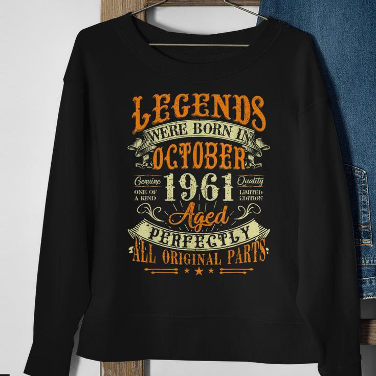 61 Jahre Legenden Oktober 1961 Geboren Sweatshirt, Retro Geburtstags-Design Geschenke für alte Frauen