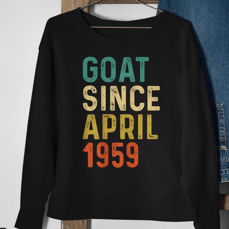 63 Geburtstag 63 Jahre Alte Ziege Seit April 1959 Sweatshirt Geschenke für alte Frauen