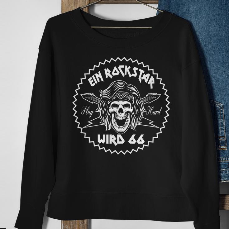 66. Geburtstag Sweatshirt für Männer, Heavy Metal Rockstar Gitarre Design Geschenke für alte Frauen