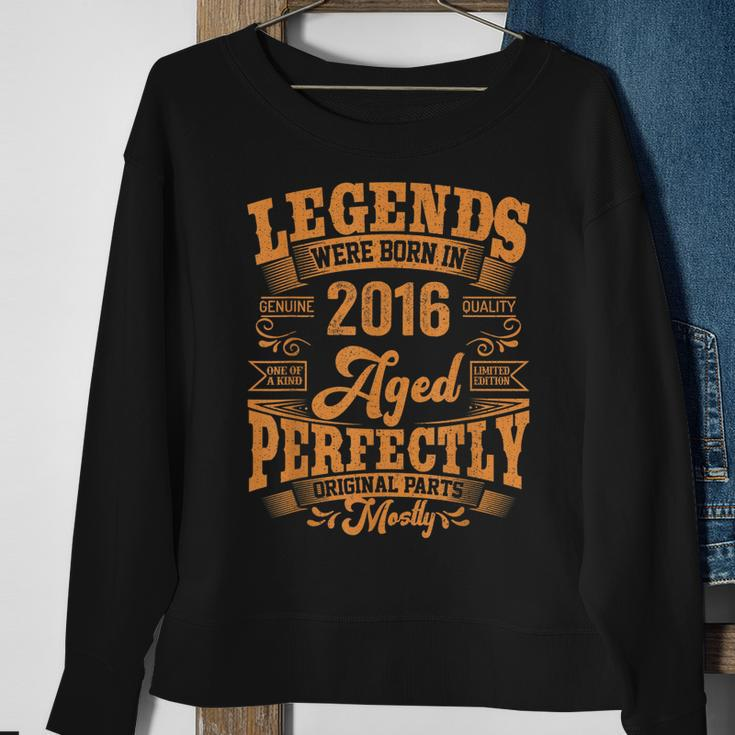 7 Year Old Gifts Legends Born In 2016 Vintage 7Th Birthday Sweatshirt Gifts for Old Women