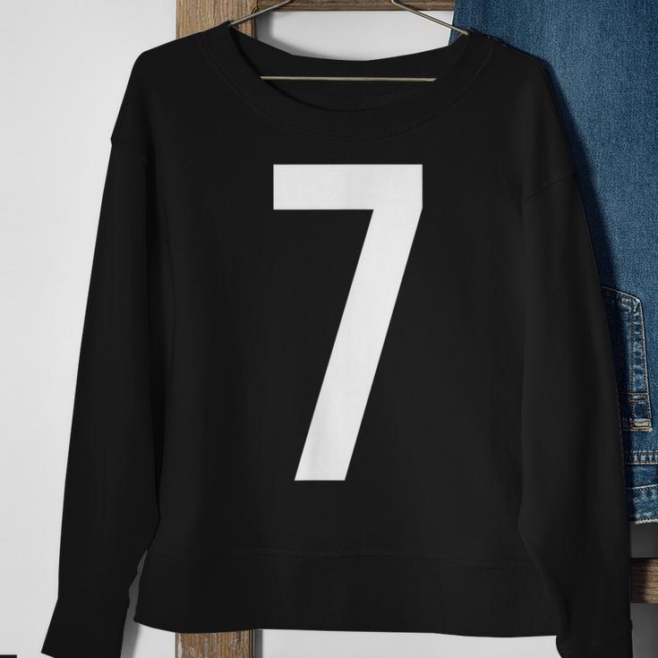 7 Zahlen Buchstaben Symbol Alphabet Initiale Sweatshirt Geschenke für alte Frauen