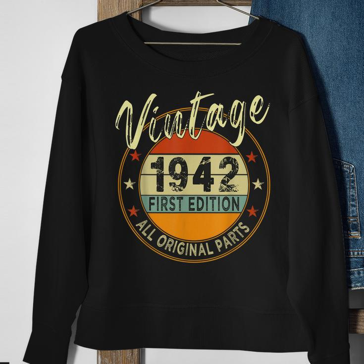 80 Geburtstag Farben Geboren Im Jahr 1942 80 Jahre Vintage Sweatshirt Geschenke für alte Frauen