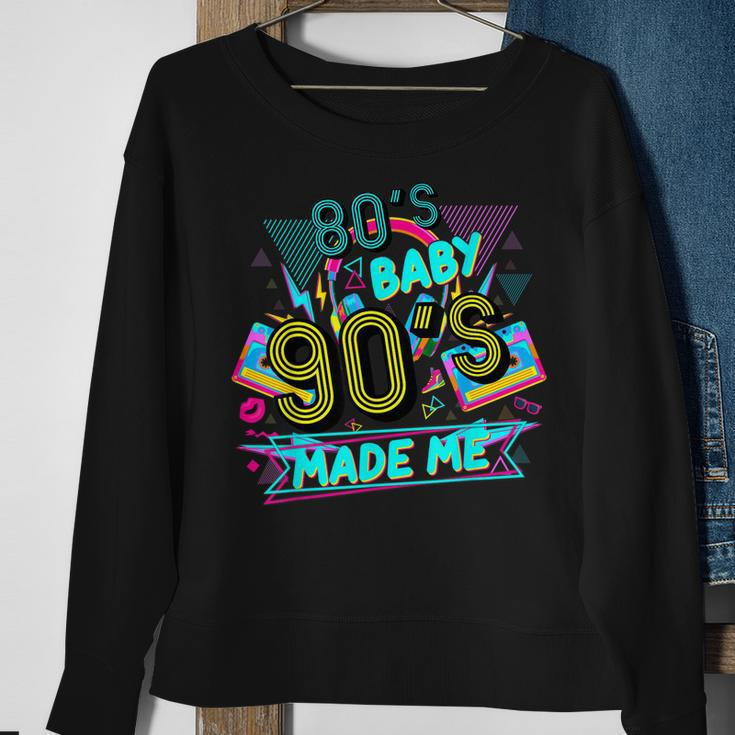 80S Baby 90S Made Me Funny Retro 1980S Sweatshirt Gifts for Old Women