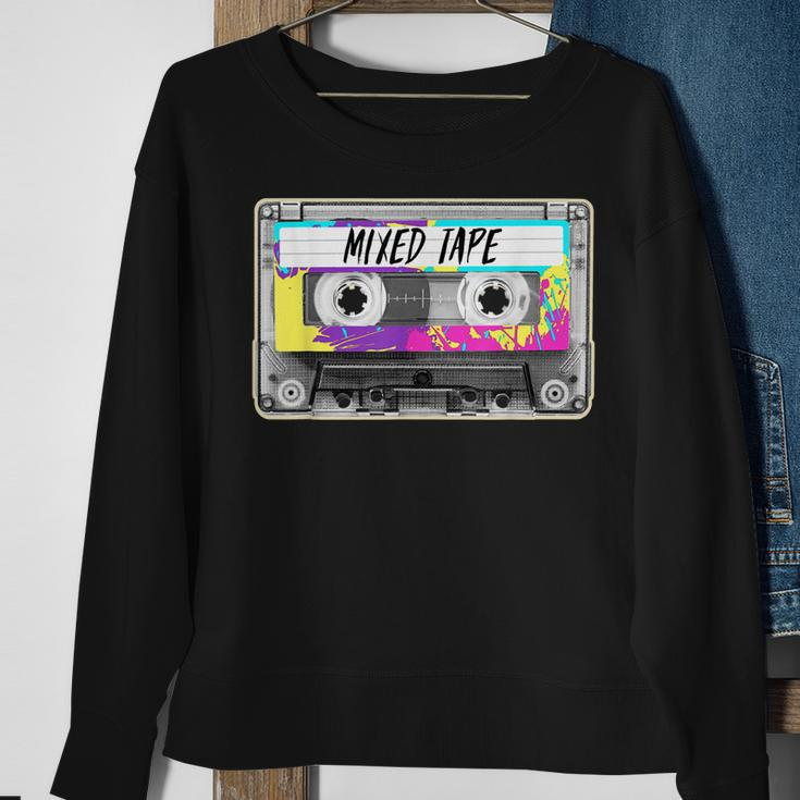 80S Paint Splash Cassette Tape Vintage Mix Tape Sweatshirt Gifts for Old Women
