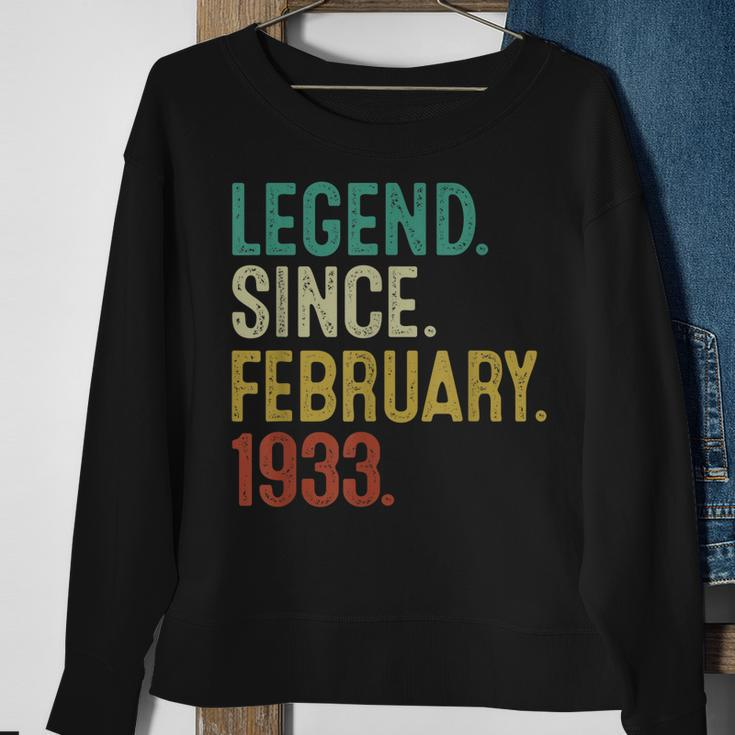 90 Year Old Gifts 90Th Birthday Legend Since February 1933 Sweatshirt Gifts for Old Women