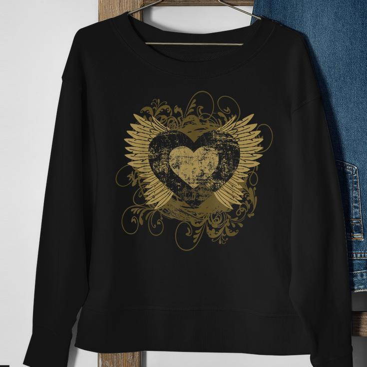 Aesthetic Y2k Fairy Wings Heart Alt Grunge Sweatshirt Gifts for Old Women