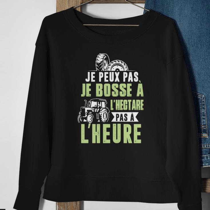 Agriculteur-Je Bosse À Lhectare Sweatshirt Geschenke für alte Frauen