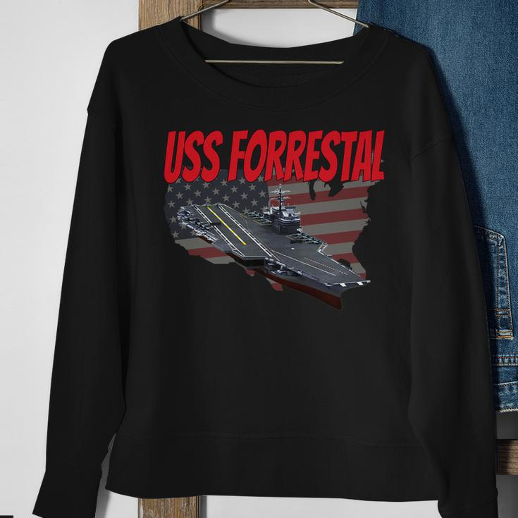 Aircraft Carrier Uss Forrestal Cv-59 For Grandpa Dad Son Sweatshirt Gifts for Old Women