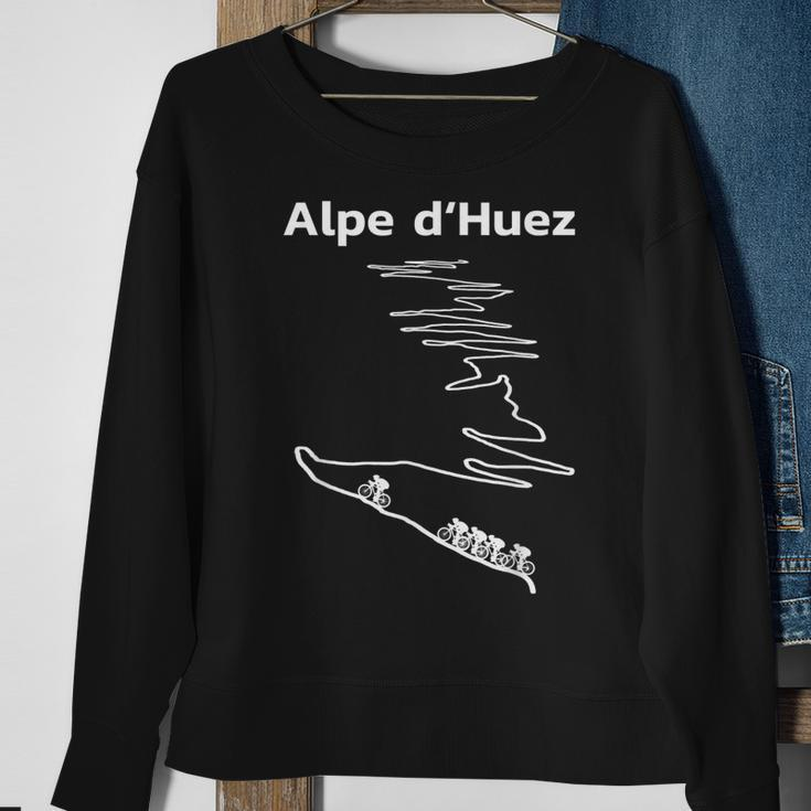 Alpe Dhuez Serpentinen France Radsport Sweatshirt Geschenke für alte Frauen