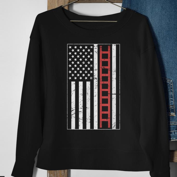 American - Fire Department & Fire Fighter Firefighter Sweatshirt Gifts for Old Women