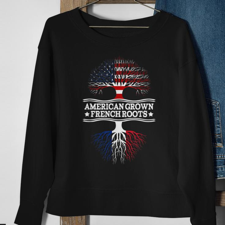 American Grown With French Roots Gift France Men Women Sweatshirt Graphic Print Unisex Gifts for Old Women