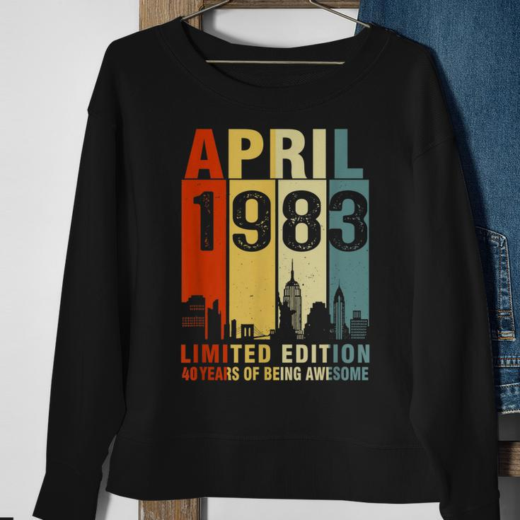 April 1983 Limited Edition 40 Years Of Being Awesome Sweatshirt Gifts for Old Women