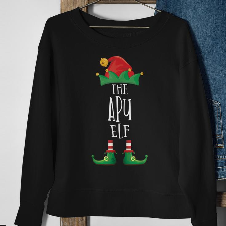 Apu Elf Lustige Familie Passende Gruppe Weihnachten Party Elf Sweatshirt Geschenke für alte Frauen