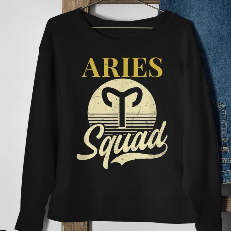 Aries Zodiac Design Vintage Retro Squad Gift Sweatshirt Gifts for Old Women