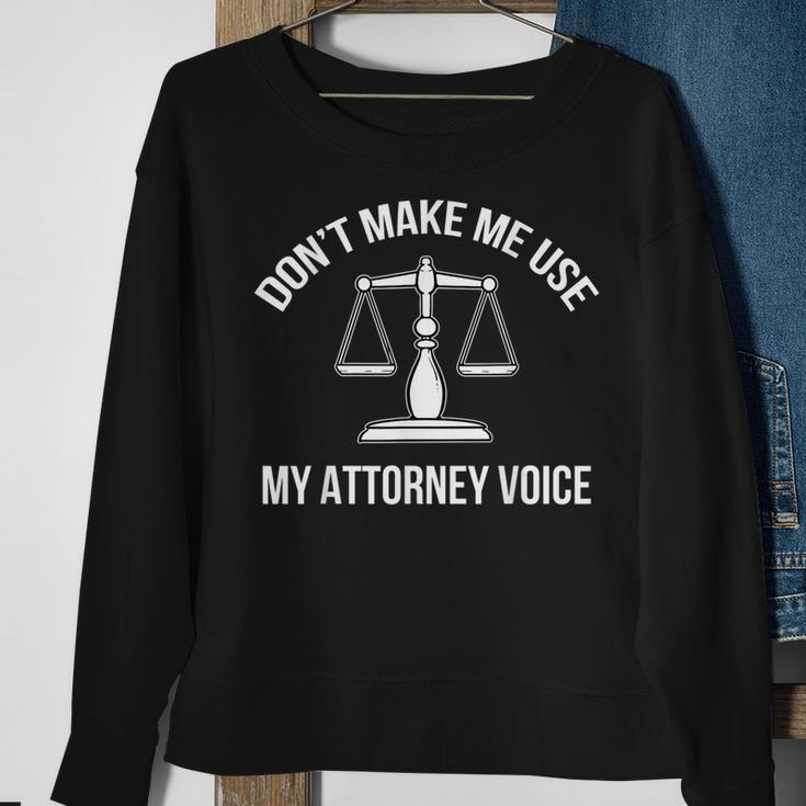 Attorney Voice Lawyer Law Gift Men Women Sweatshirt Graphic Print Unisex Gifts for Old Women