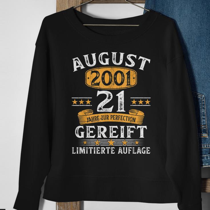 August 2001 Lustige Geschenke Zum 21 Geburtstag Mann Frau Sweatshirt Geschenke für alte Frauen