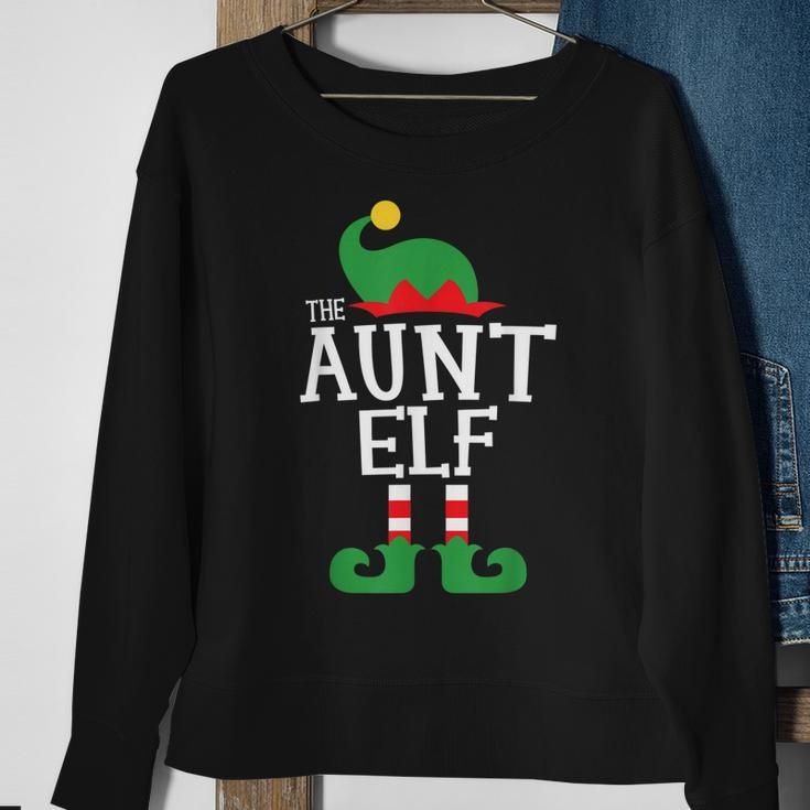 Aunt Elf Family Christmas Matching Top Men Women Sweatshirt Graphic Print Unisex Gifts for Old Women