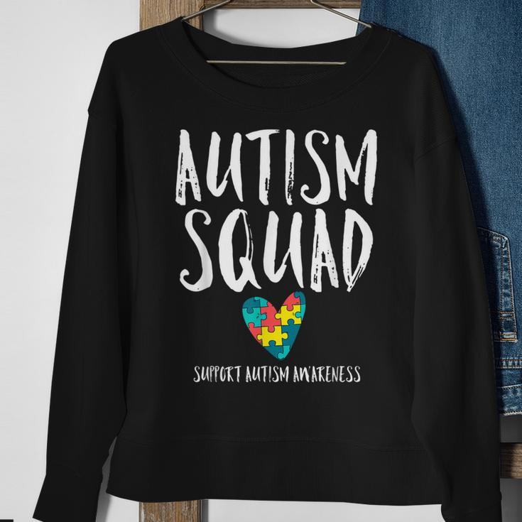 Autism Squad Fun Cute Autistic Crew Awareness Matching Gift Sweatshirt Gifts for Old Women