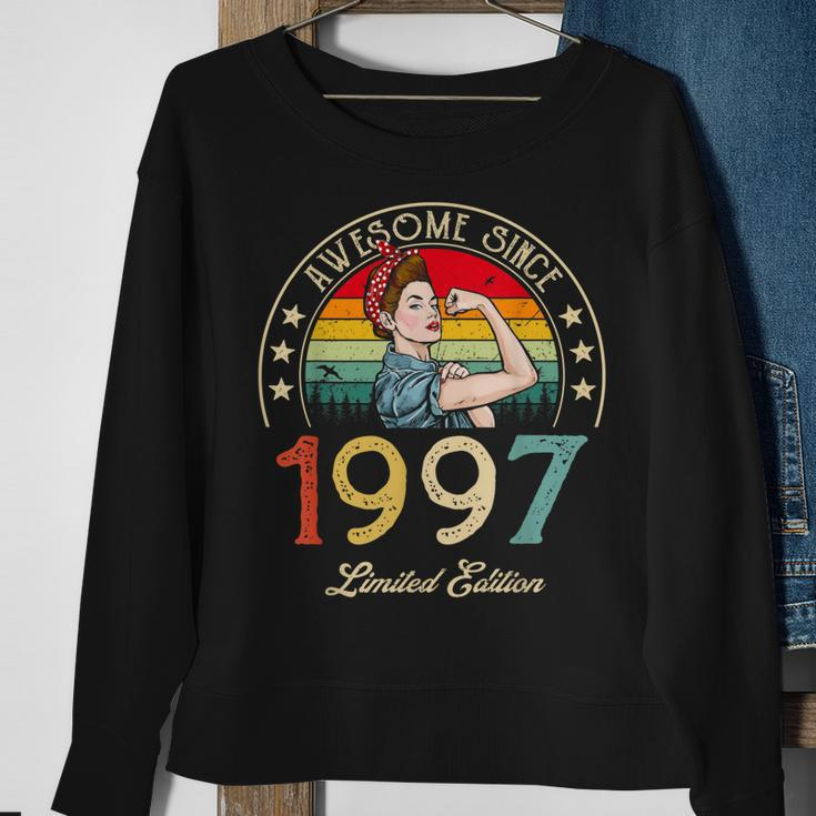 Awesome Since 1997 Vintage 1997 25Th Birthday 25 Years Old Sweatshirt Gifts for Old Women