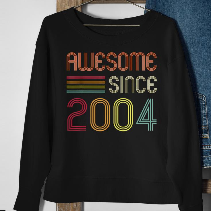 Awesome Since 2004 19Th Birthday Retro Sweatshirt Gifts for Old Women