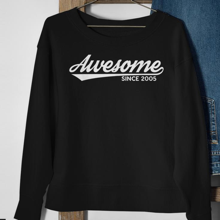 Awesome Since 2005 Vintage 18Th Birthday Turning 18 Year Old Sweatshirt Gifts for Old Women