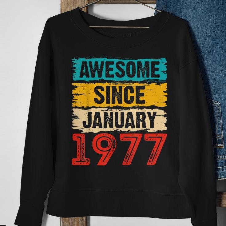 Awesome Since Januar 1977 Sweatshirt, Einzigartiges 46. Geburtstag Design Geschenke für alte Frauen