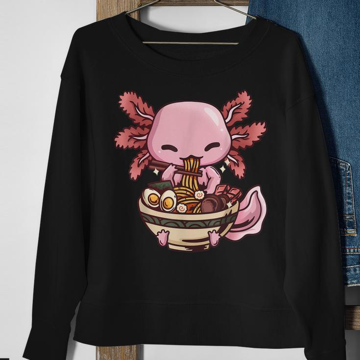 Axolotl Ramen Anime Kawaii Eating Girls Ns Sweatshirt Gifts for Old Women