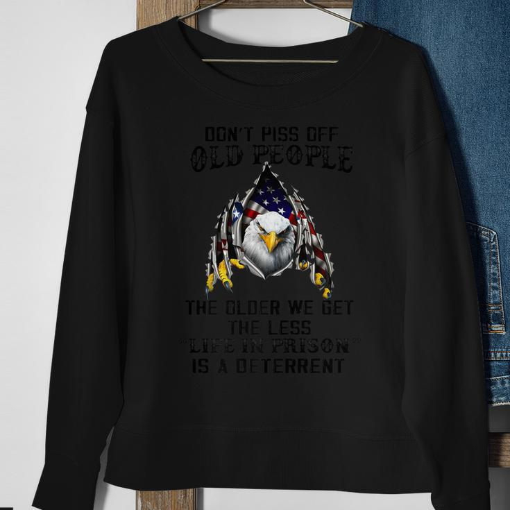 Bald Eagle American Flag 4Th Of July Funny Old People Saying  Sweatshirt Gifts for Old Women