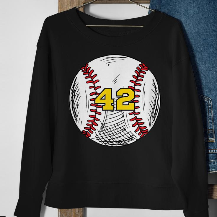 Baseball Jersey Favorite Lucky Number 42 Men Women Sweatshirt Graphic Print Unisex Gifts for Old Women