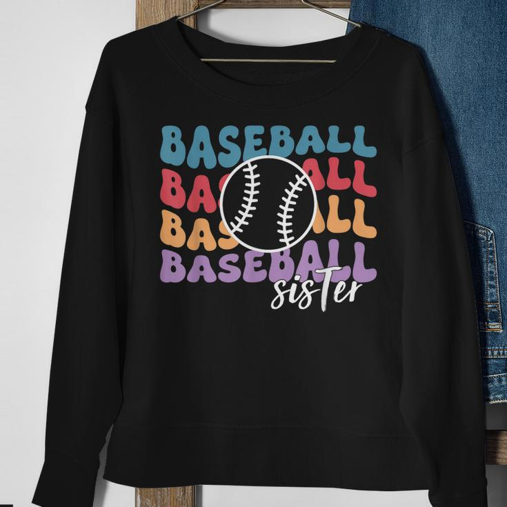Baseball Sister Retro Big Sister Baseball For Women Softball Sweatshirt Gifts for Old Women