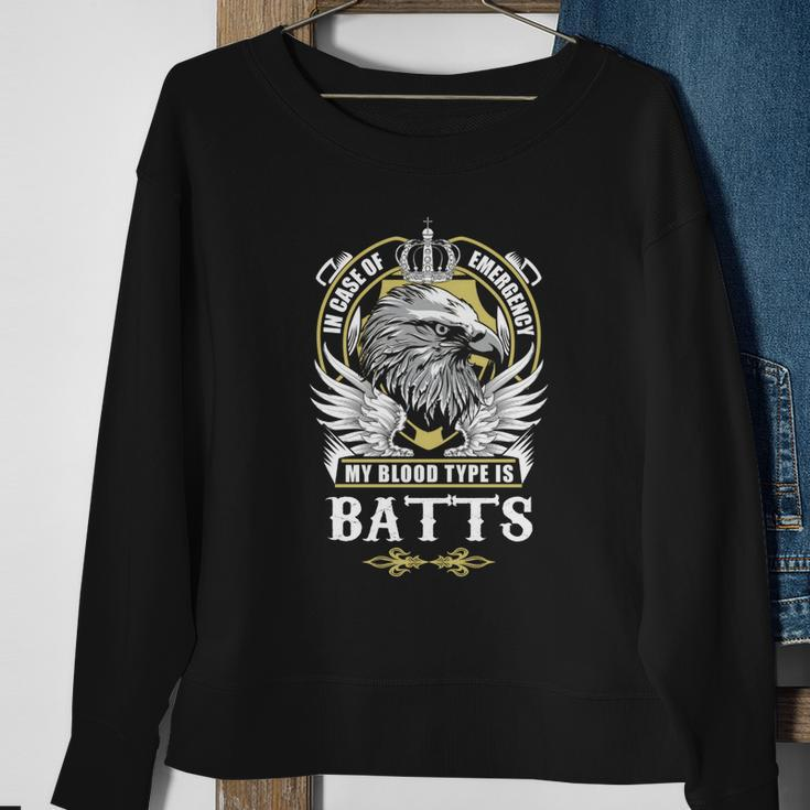 Batts Name - In Case Of Emergency My Blood Sweatshirt Gifts for Old Women