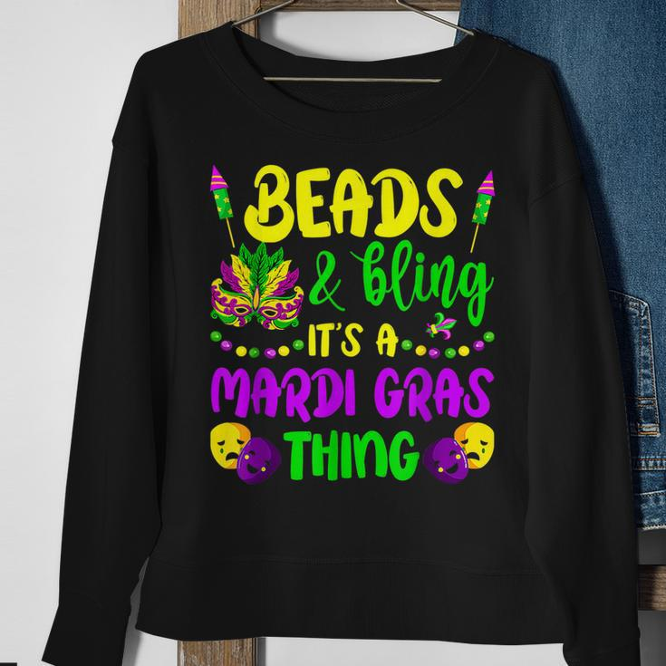 Beads And Bling Its A Mardi Gras Thing New Orleans Festival Sweatshirt Gifts for Old Women