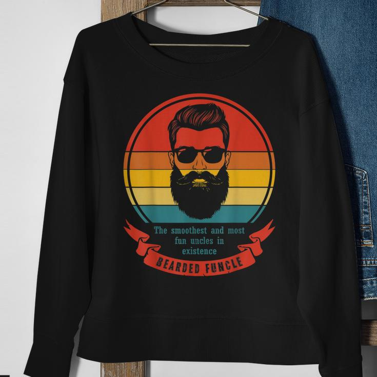 Bearded Funcle Funny Uncle Definition Distressed Vintage Sweatshirt Gifts for Old Women