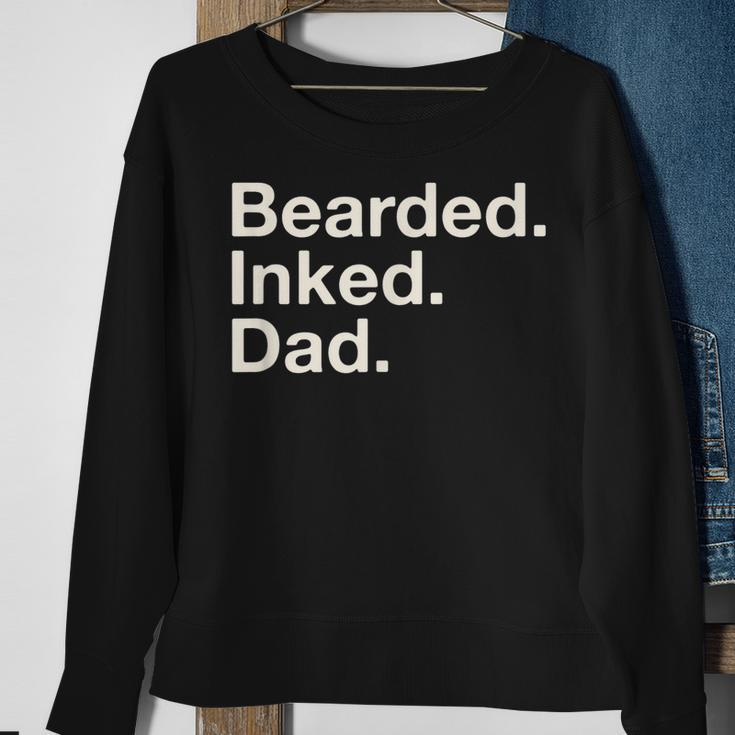 Bearded Inked Dad Fathers Day Tattoo Lover Love Tattooed Sweatshirt Gifts for Old Women