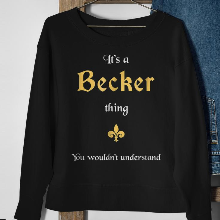 Becker Cool Last Name Family Names Sweatshirt Gifts for Old Women