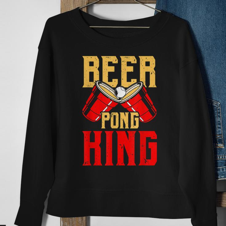Beer Pong King Alkohol Trinkspiel Beer Pong V2 Sweatshirt Geschenke für alte Frauen