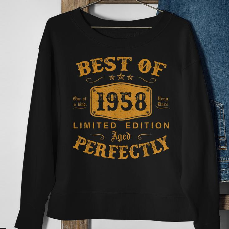 Best Of 1958 Jahrgang 65 Geburtstag Herren Damen Geschenk Sweatshirt Geschenke für alte Frauen