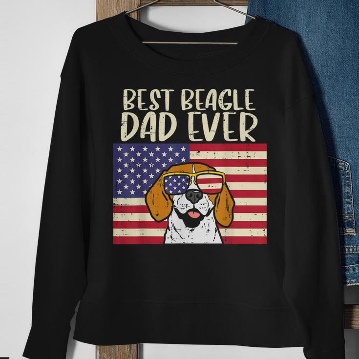 Best Beagle Dad Ever Flag Patriotic Dog Lover Owner Men Gift Gift For Mens Sweatshirt Gifts for Old Women